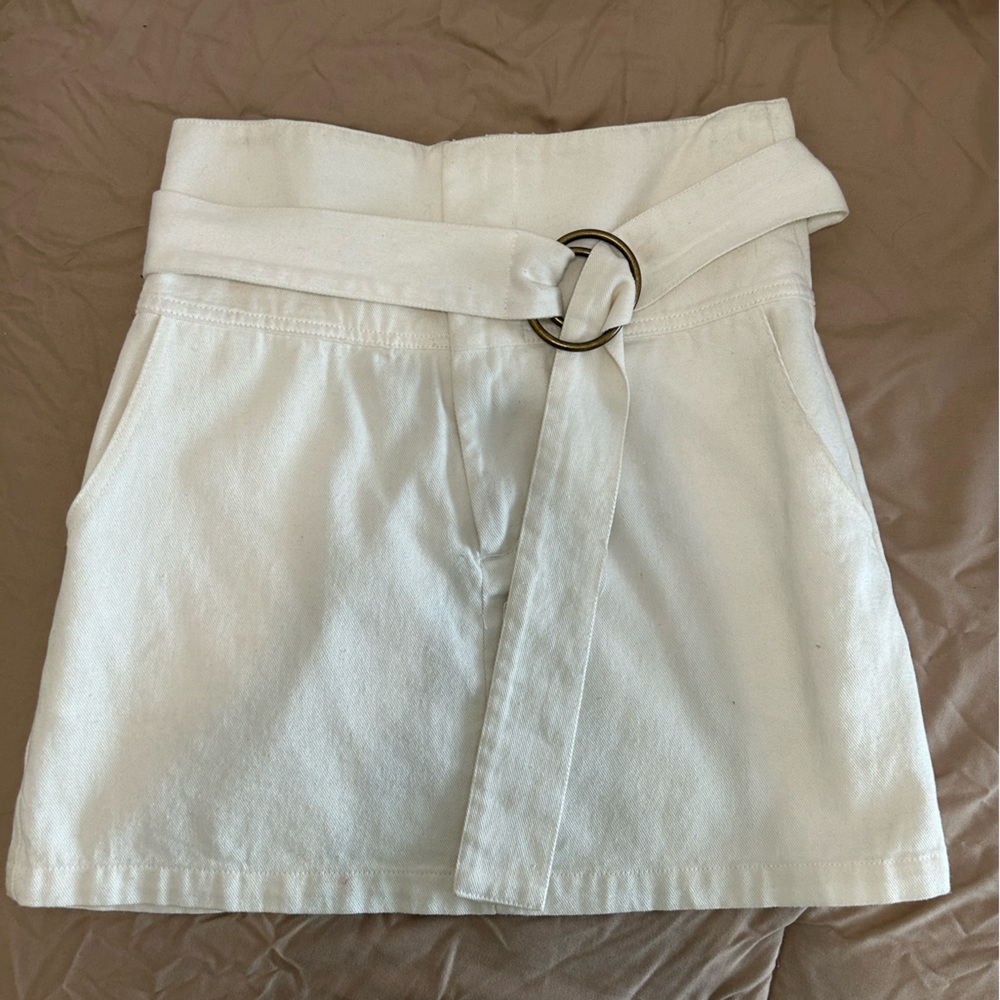 white jean skirt
